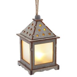 GAEM Украшение новогоднее "Домик" с подсветкой, L7,5 W7,5 H14 см, 3в.