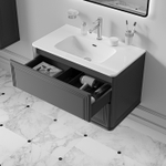 Тумба с умывальником IDDIS Oxford Neo, подвесная, 80 см, темно-серый, OXN80D0i95K