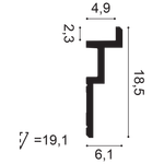 Карниз потолочный C396