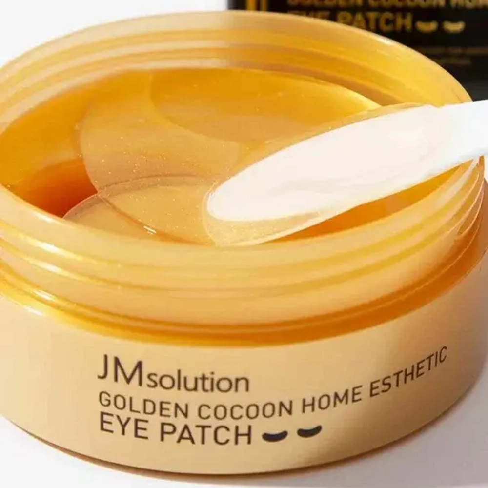 Патчи гидрогелевые с шёлком и золотом JM SOLUTION Golden Cocoon Home Esthetic Eye Patch (60шт)