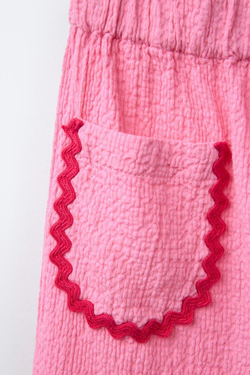 ZARA БРЮКИ ТЕКСТУРЫ «ВОЛНА», МЯГКИЙ РОЗОВЫЙ