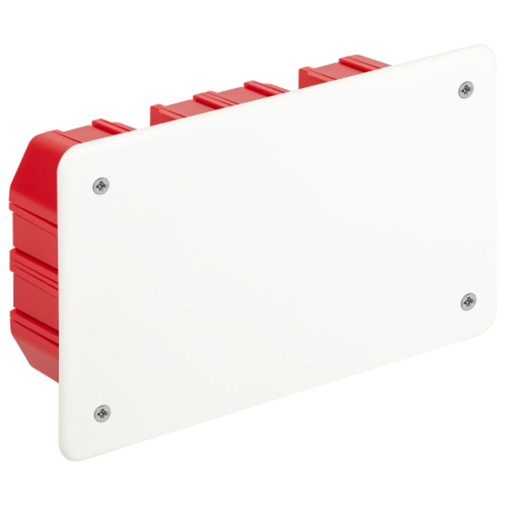 Распаячная коробка ЭРА KRT-172-96-45 скрытой установки красно-белая 172х96х45мм для твердых стен саморезы крышка IP20