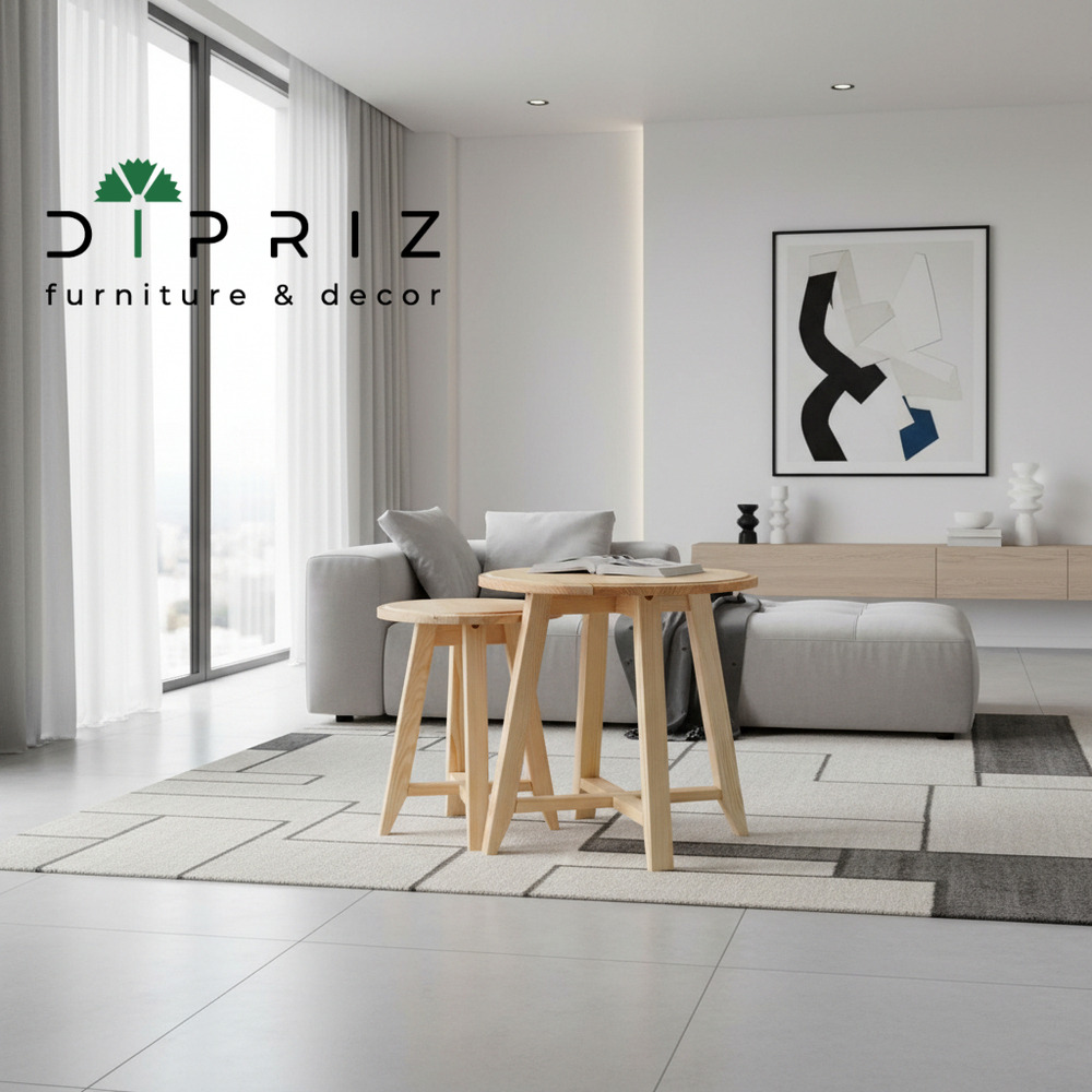 Журнальный столик, комплект столиков из массива сосны (2 шт.)