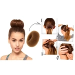 Заколка валик для создания пучка d-10см, цвет коричневый (лейбл Стиль в деталях)