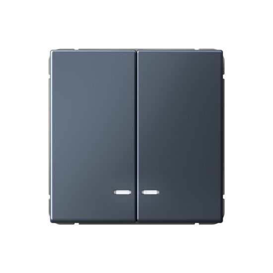 Выключатель 2-кл. ArtGallery (сх. 5а) 10AX с подсветкой быстрозажим. клем. механизм грифель SE GAL000753S