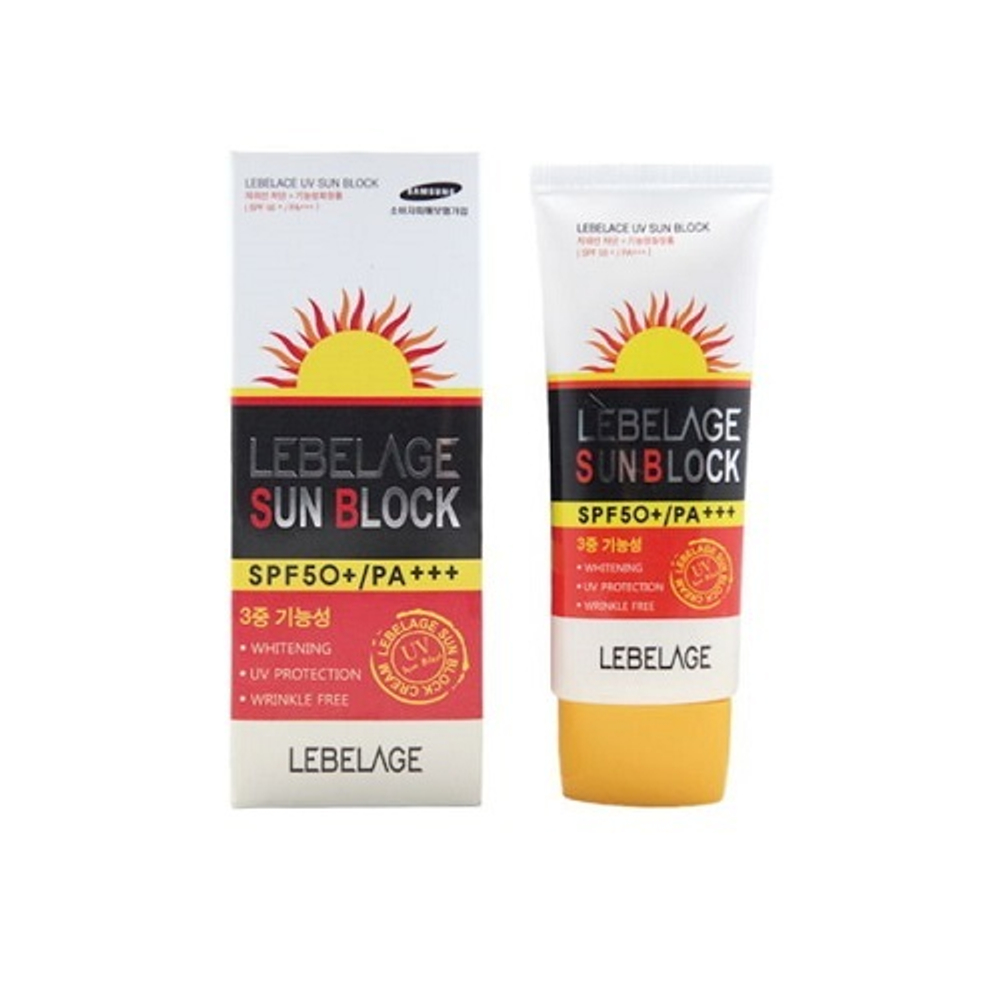 Крем для лица солнцезащитный SPF50+ PA+++ Lebelage UV Sun Block 70мл