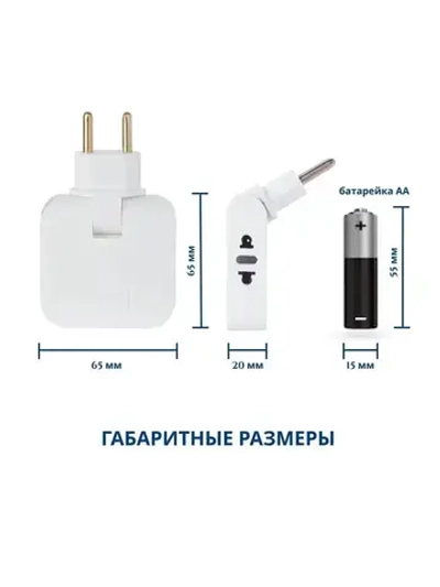 Тройник для розетки с USB и Type-C плоский поворотный, разветвитель 180 градусов