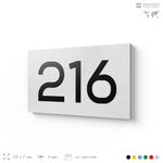 Номер на дверь 216, табличка на дверь для офиса, квартиры, кабинета, аудитории, склада, белая 120х70 мм, Айдентика Технолоджи