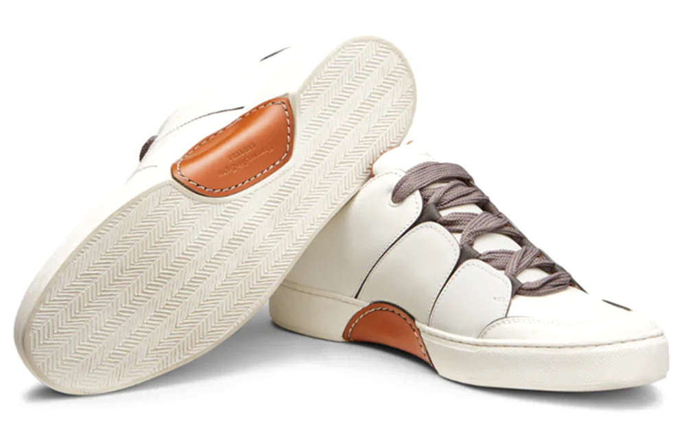 Ermenegildo Zegna Stylish Skateboarding Shoes Men"s Low top White