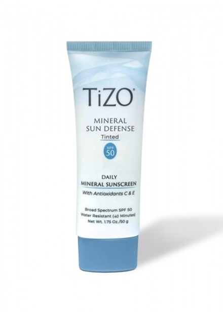 TiZO Крем солнцезащитный с оттенком TIZO Mineral Sun Defense SPF 50, 50 гр