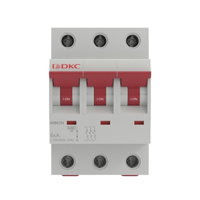 Модульный автоматический выключатель YON MB63, 3P, характеристика B, 2A, 6kA