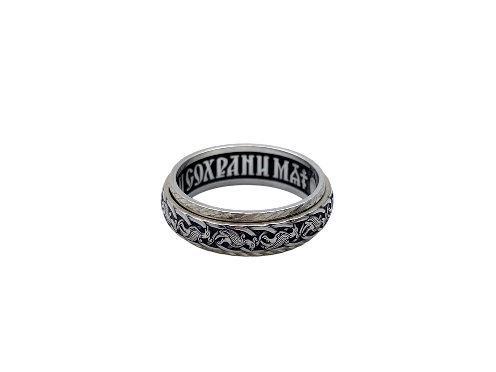 Кольцо из серебра/Чернение