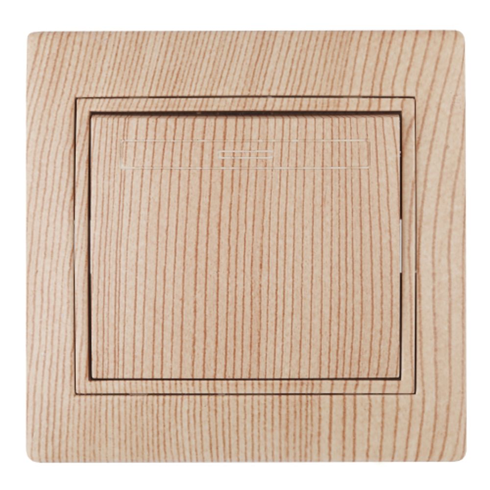 Выключатель Intro Plano 1-101-11 одноклавишный 10А-250В, IP20, СУ, сосна