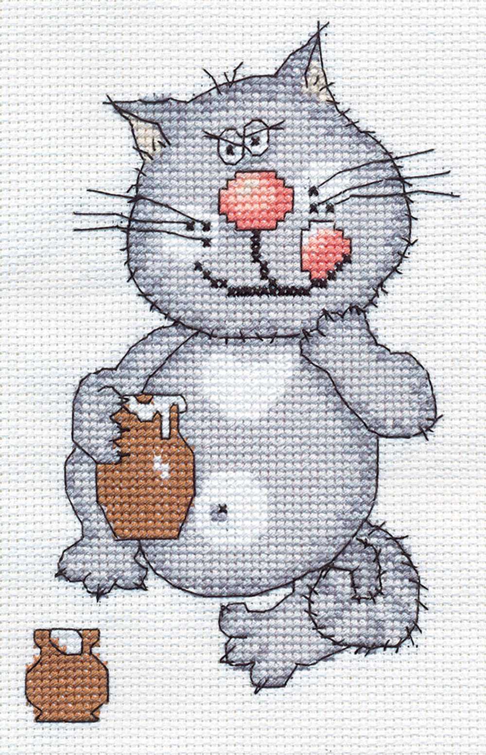 Набор для вышивания "PANNA" K-0086 "Сметанка да сливочки" 12.5 х 18.5 см