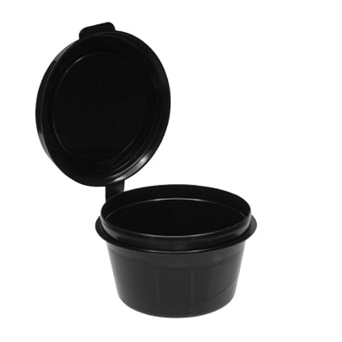 Соусница с крышкой (ВЗЛП) "нахлобучкой" 30мл. 1920шт/кор. NEW (Черная) арт-1234Ч