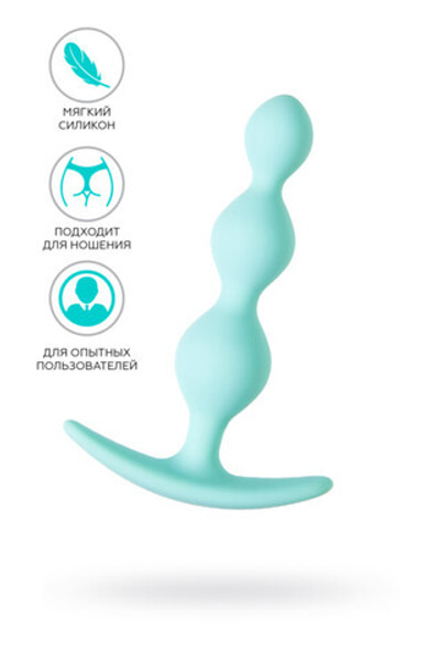 АНАЛЬНАЯ ВТУЛКА TODO BY TOYFA TRIPLE, СИЛИКОН, МЯТНАЯ, 10,5 СМ, Ø 2,4 СМ