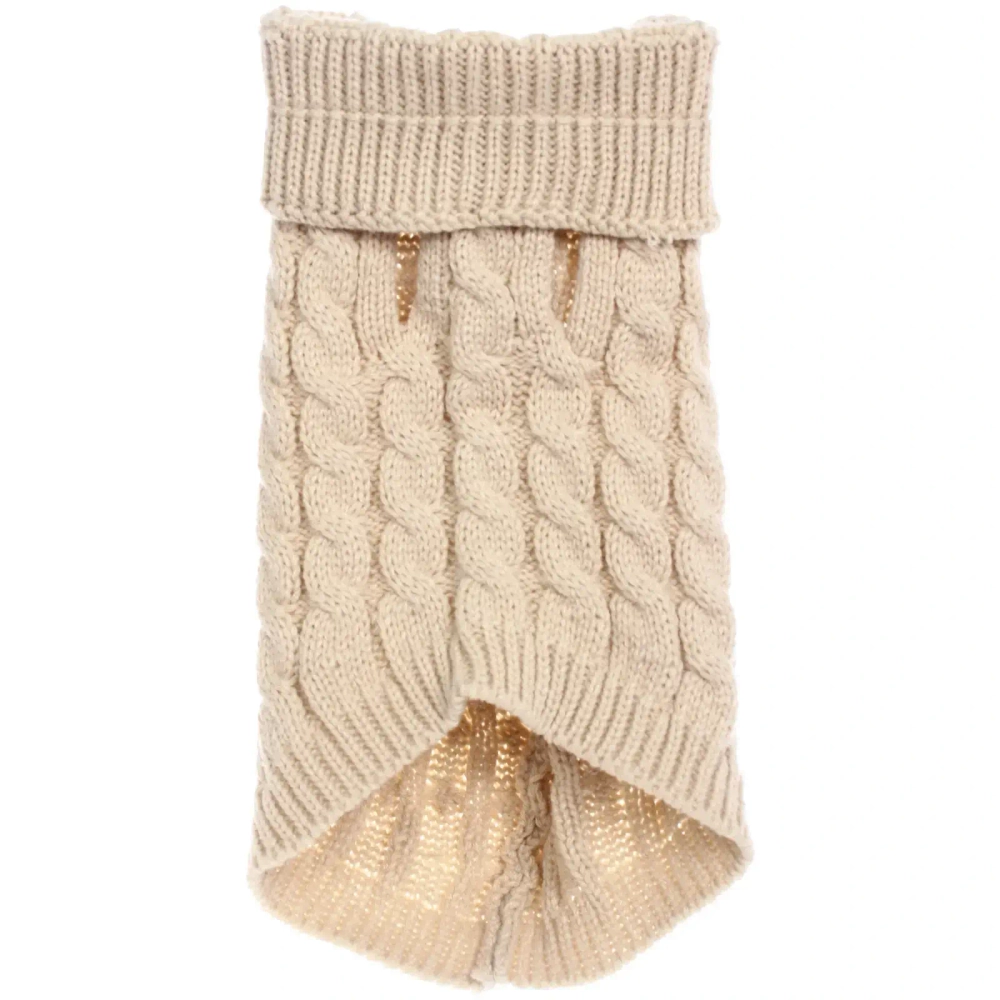 Кофта - свитер для мелких пород собак и кошек «BRO Style», косички, цвет ореховый, р S