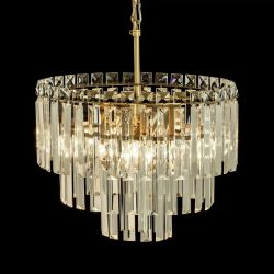 Citilux Фонда CL303163 Люстра хрустальная подвесная Бронза