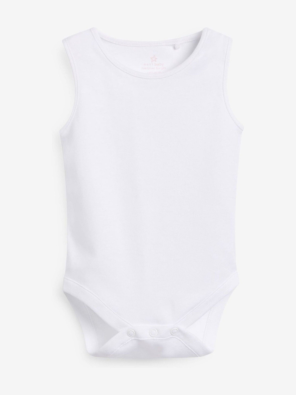 Боди без рукавов для малышей Next 714-208, 5 шт., Белый, Розовый