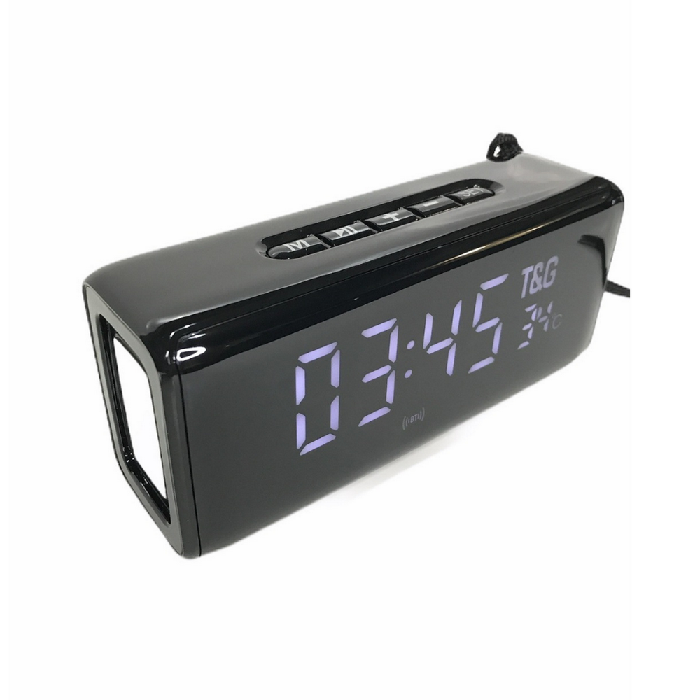 Беспроводная колонка TG-174 (5W/TF/USB/FM) ЧАСЫ