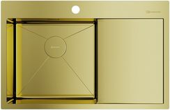 Мойка Akisame 78-LG-L нерж.сталь/светлое золото(арт.4973085)
