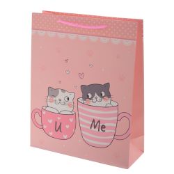 GAEM Пакет подарочный (бумага 210г/м2, блок микс 12шт), L18 W8,5 H24 см, 4в.