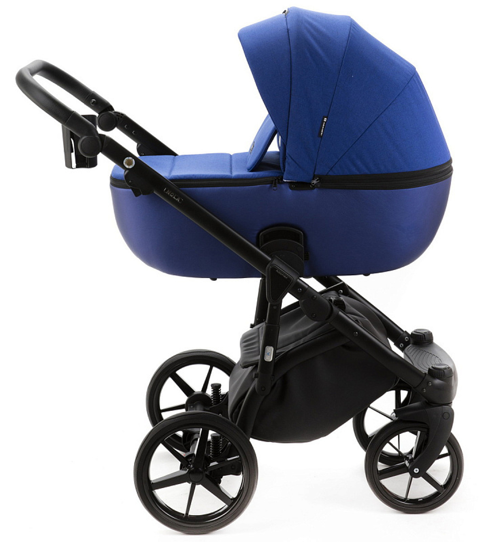Детская коляска Adamex Nola 2 в 1 N-PS161 (СИН + СИН. ПЕРЛ. КОЖА)