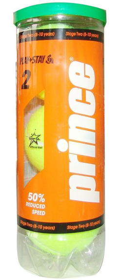 Детские теннисные мячи Prince Play&Stay Stage 2 3B