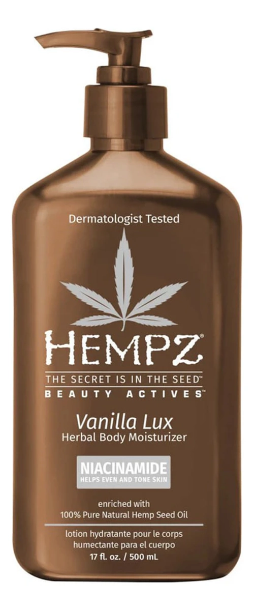 Hempz Молочко для тела увлажняющее Люкс Ваниль-Hempz Beauty Actives Vanilla Lux Herbal Body Moisturizer,500 мл