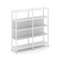 Shelf System Двухсекционный стеллаж четырехярусный SN.STM-421 Белый/Металл Белый 1590*400*1613