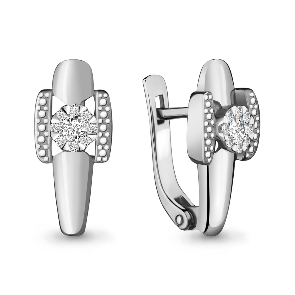 941835 Серьги из Золота с бриллиантами из коллекции "Elegance"