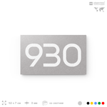Номер на дверь 930, табличка на дверь для офиса, квартиры, кабинета, аудитории, склада, серая 120х70 мм, Айдентика Технолоджи