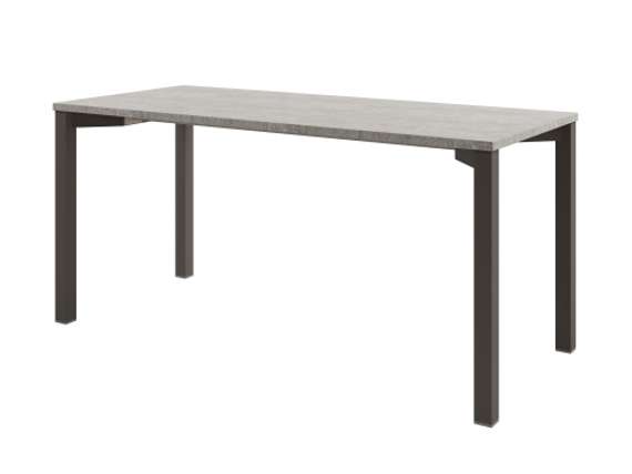 Стол 1600х700х750 на металлокаркасе D-32 Бетон Чефалу светлый/Трюфель
