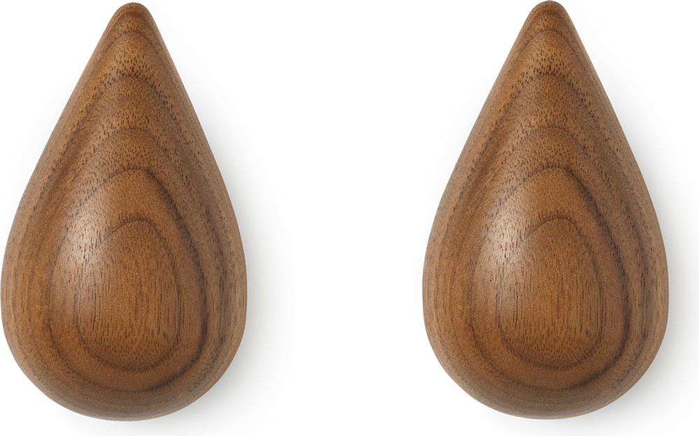 Крючок для дома Normann Copenhagen Dropit Walnut, дерево, на 2 крючка
