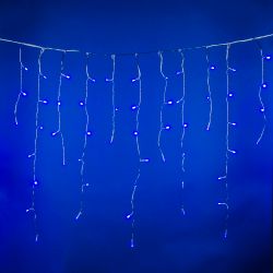 ULD-B6007-300-DTA BLUE IP44 Бахрома светодиодная. 6м. 300 светодиодов. Синий свет. Провод прозрачный. ТМ Uniel