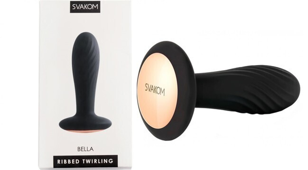 Анальная пробка Svakom Bella Black (11,3 см, черный с золотым ) (Цвет: черный с золотым)