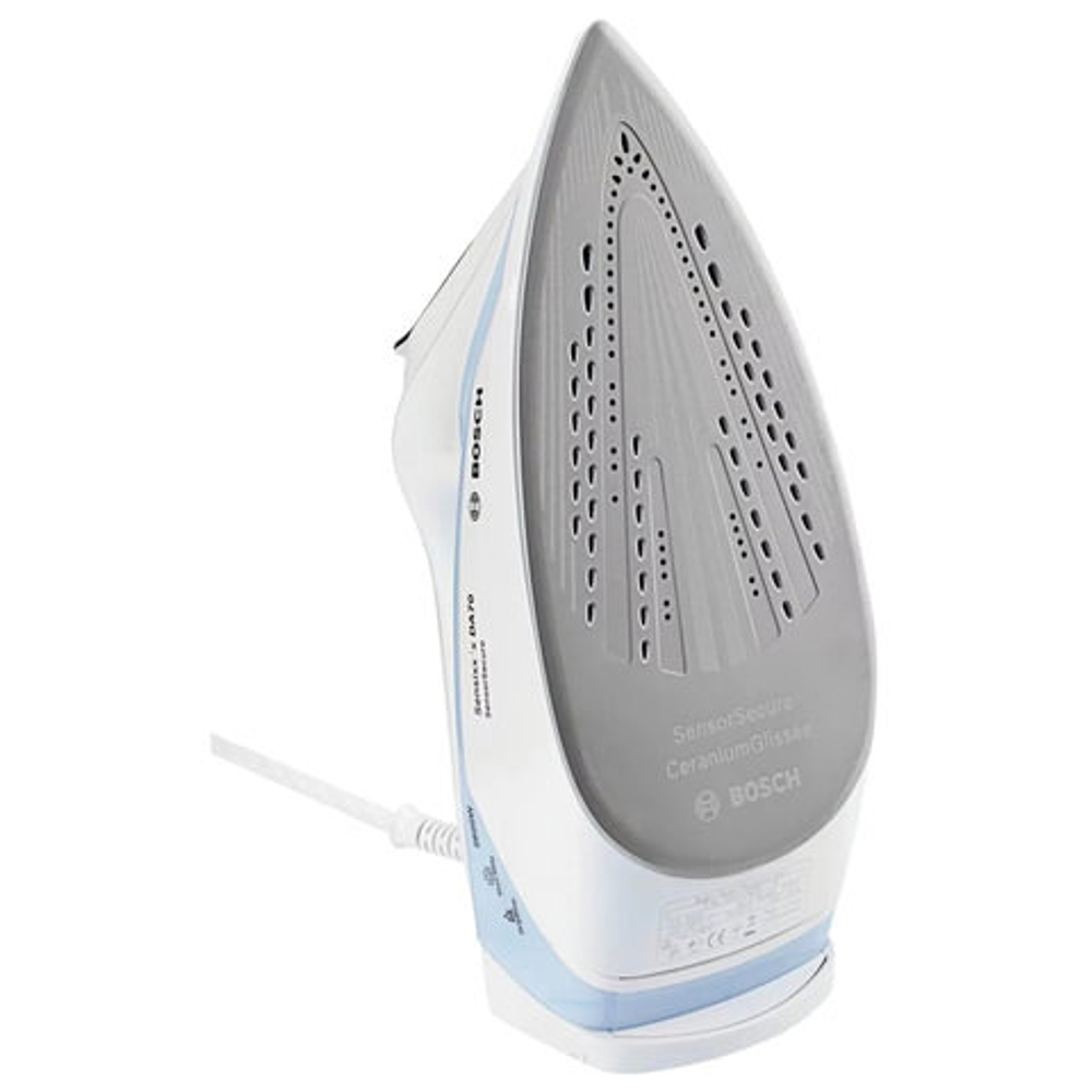 Утюг BOSCH TDA7028210, 2800 Вт, алюминиевая поверхность, автоотключение, самоочистка, антикапля, голубой