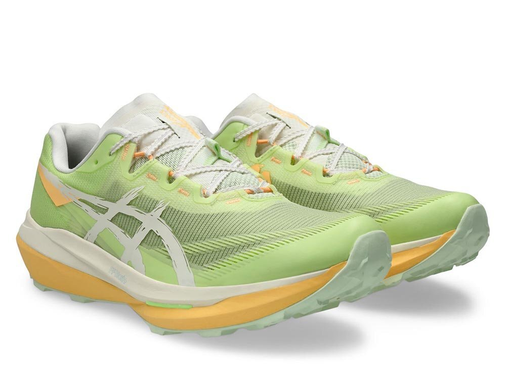 Кроссовки беговые женские Asics FujiSpeed 4 U Зеленo-оранжевые