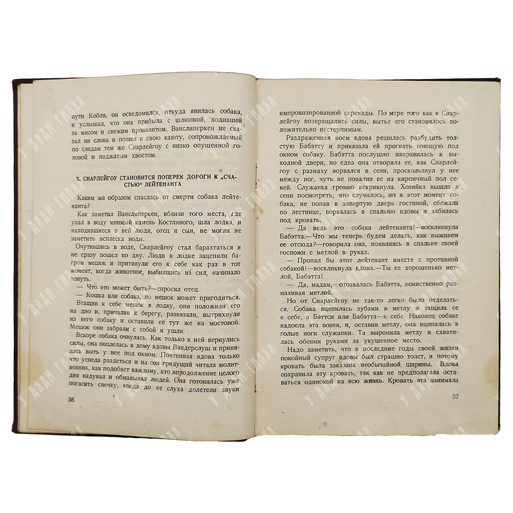 Марриет Ф. Приключения собаки Снарлейгоу. Пер. под ред. Д.Н. Могучего, обл. И. Француза. 1927