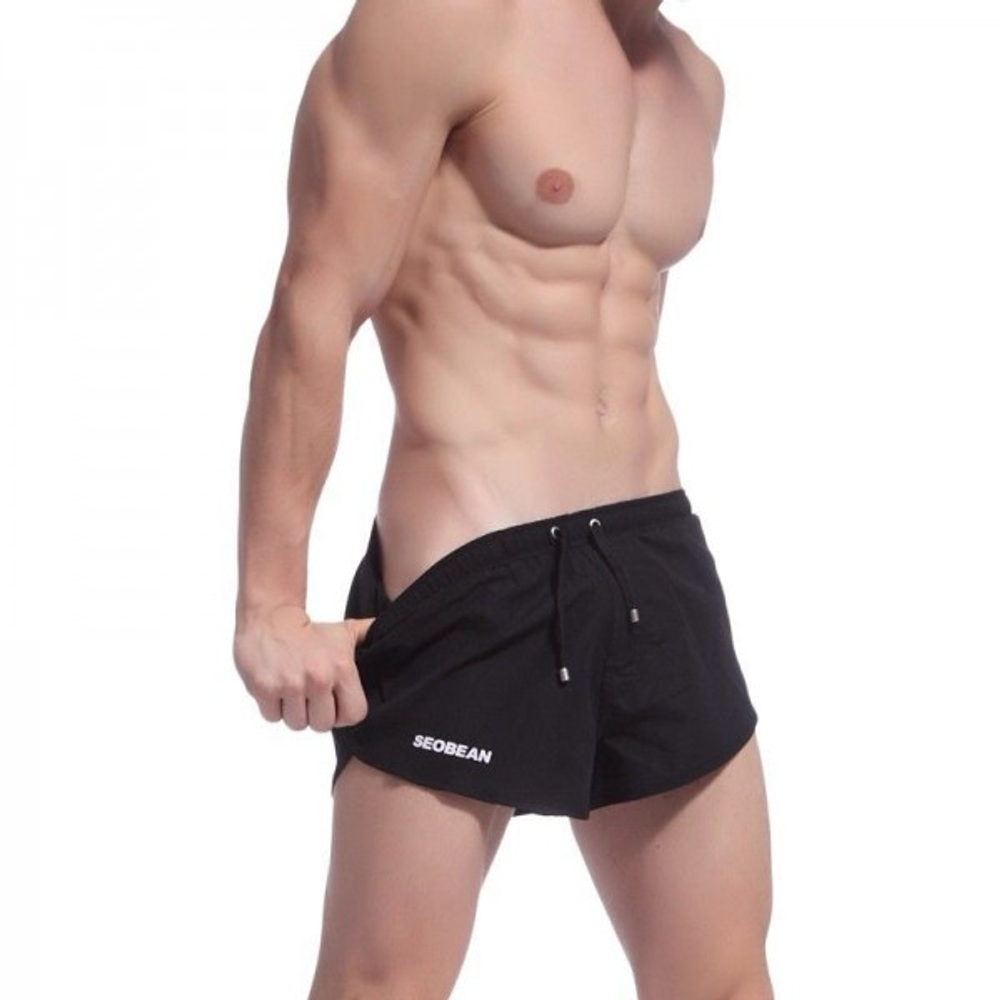 Мужские шорты купальные  черные Seobean Shorts Black