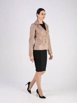 Кожаная куртка демисезонная блейзер