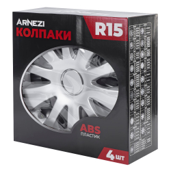 Колпаки R15 Capella 4шт (серебристые) ABS-пластик ARNEZI A0702052