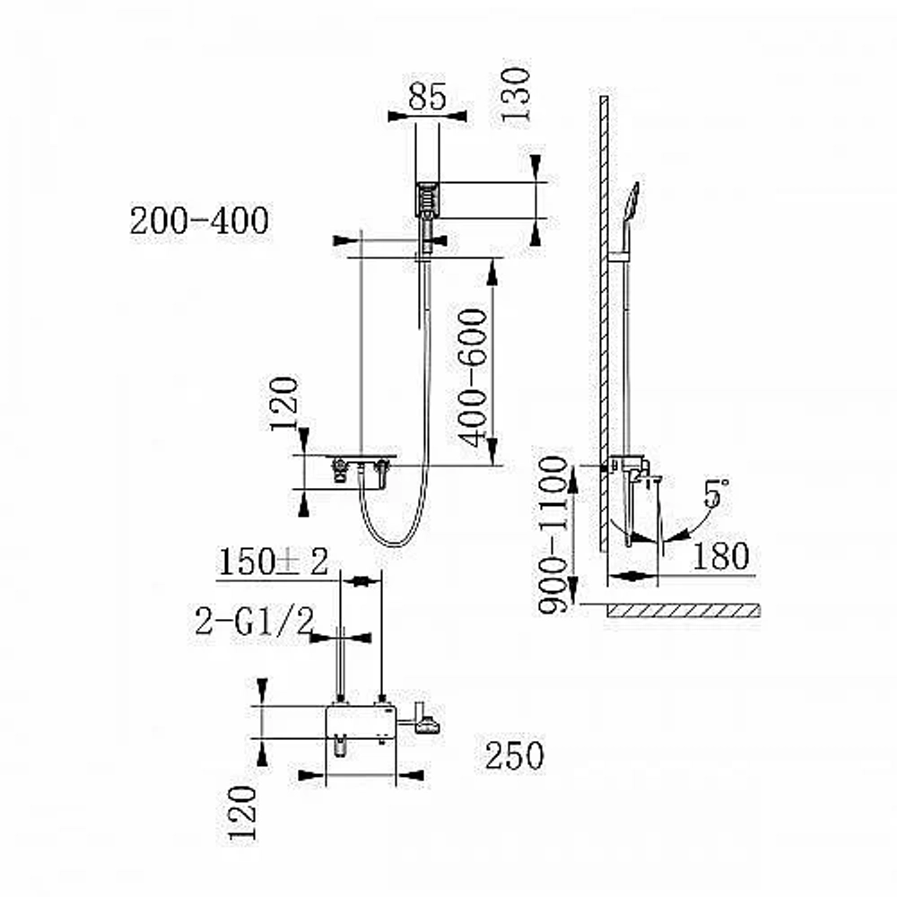 Смеситель для ванны Lemark Mista LM6414WG
