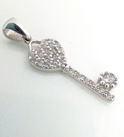 Подвеска ювелирная Эстерелла, родированное серебро 925 пробы, фианит/Ф