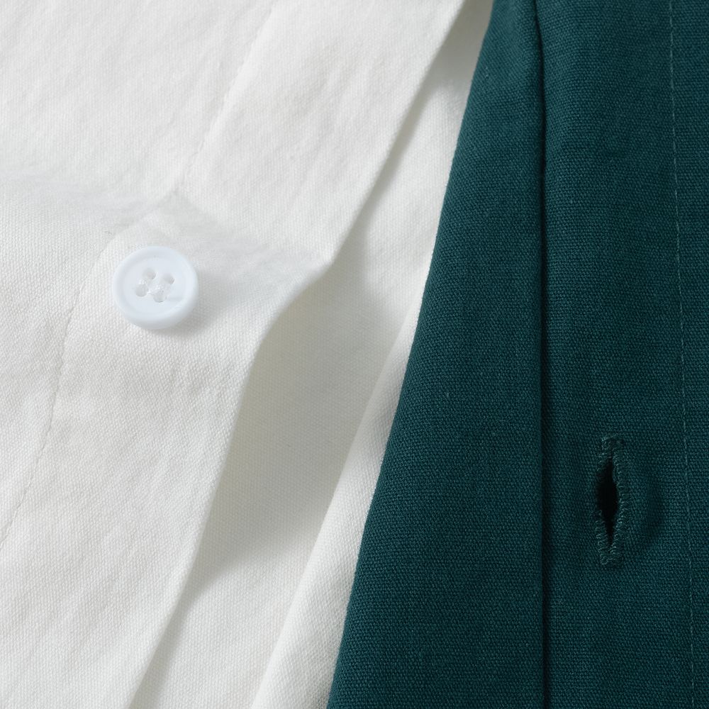 Сорочка Ymkashix Puff белая / изумрудная