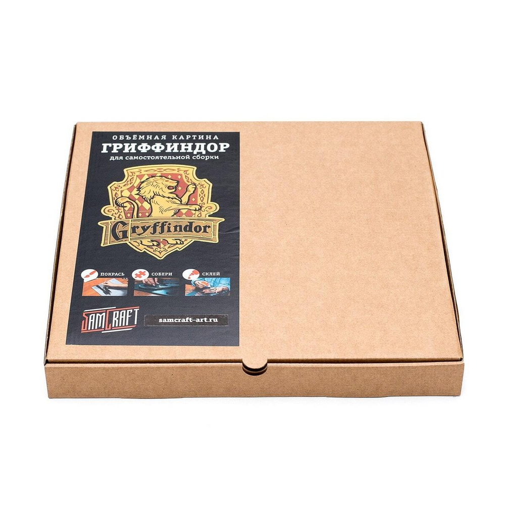 Гриффиндор от SamCraft - сборные объемные 3D картины из дерева своими руками, покрась, собери и склей