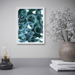 IKEA BILD  (ИКЕА БИЛД)  -  Плакат, синие кольца, 30x40 см