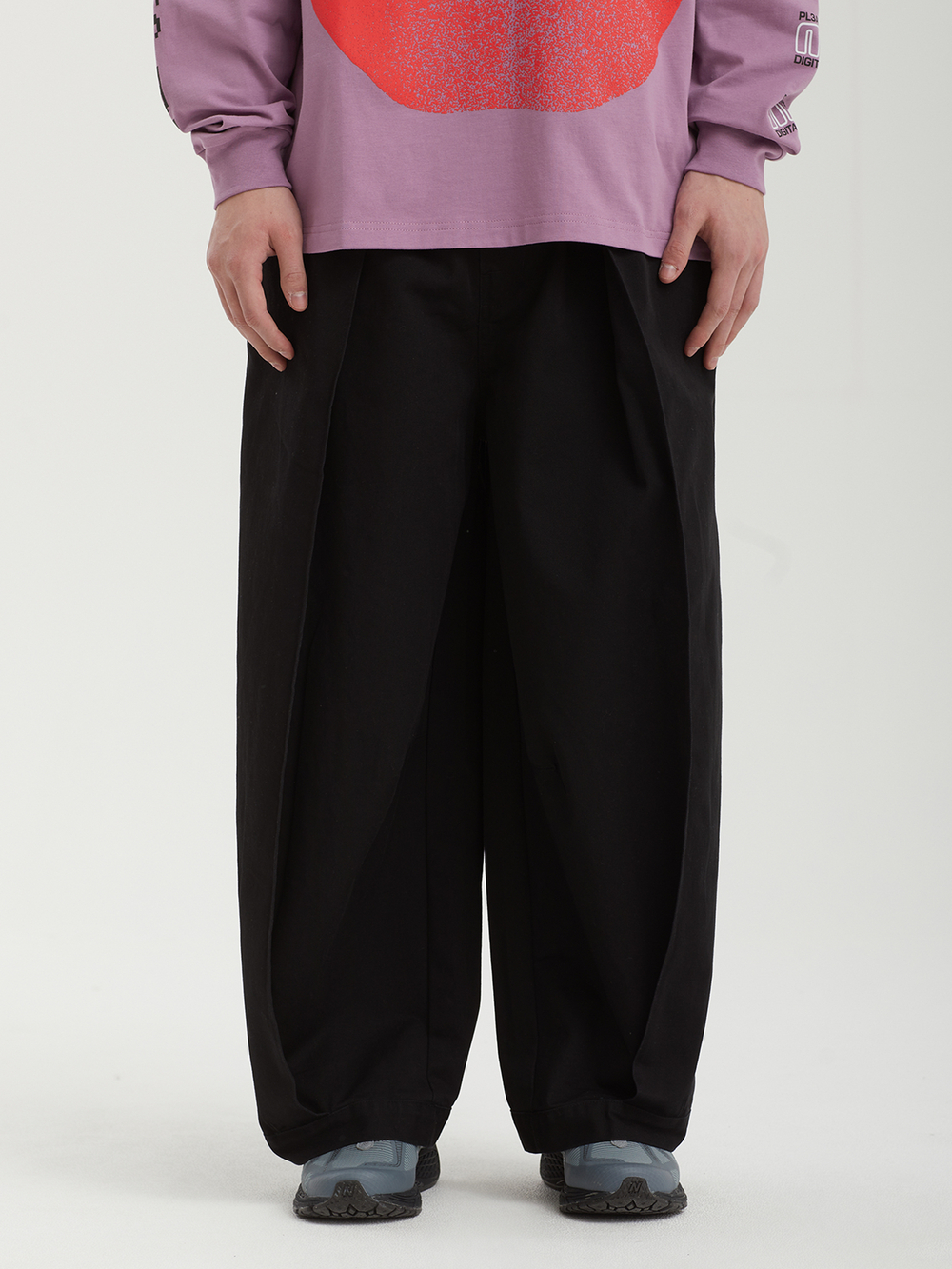 Мужские Брюки Deep Tuck Wide Chino