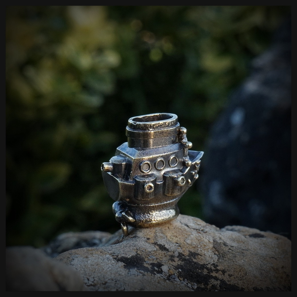 Темлячная бусина "Корабль" для ножей , латунь