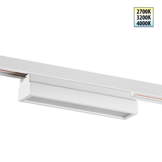 359789 PORT NT25 262 белый Светильник однофазный трехжильный трековый с переключ. цв. температуры IP20 LED 12W 180-265V 2700К/3200К/4000К ITER